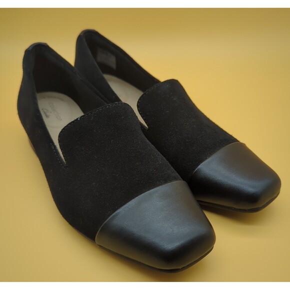 Clarks Shoes - Collection By Clarks Women's Tilmont Step Black Suede Loafer Shoes Size 9M